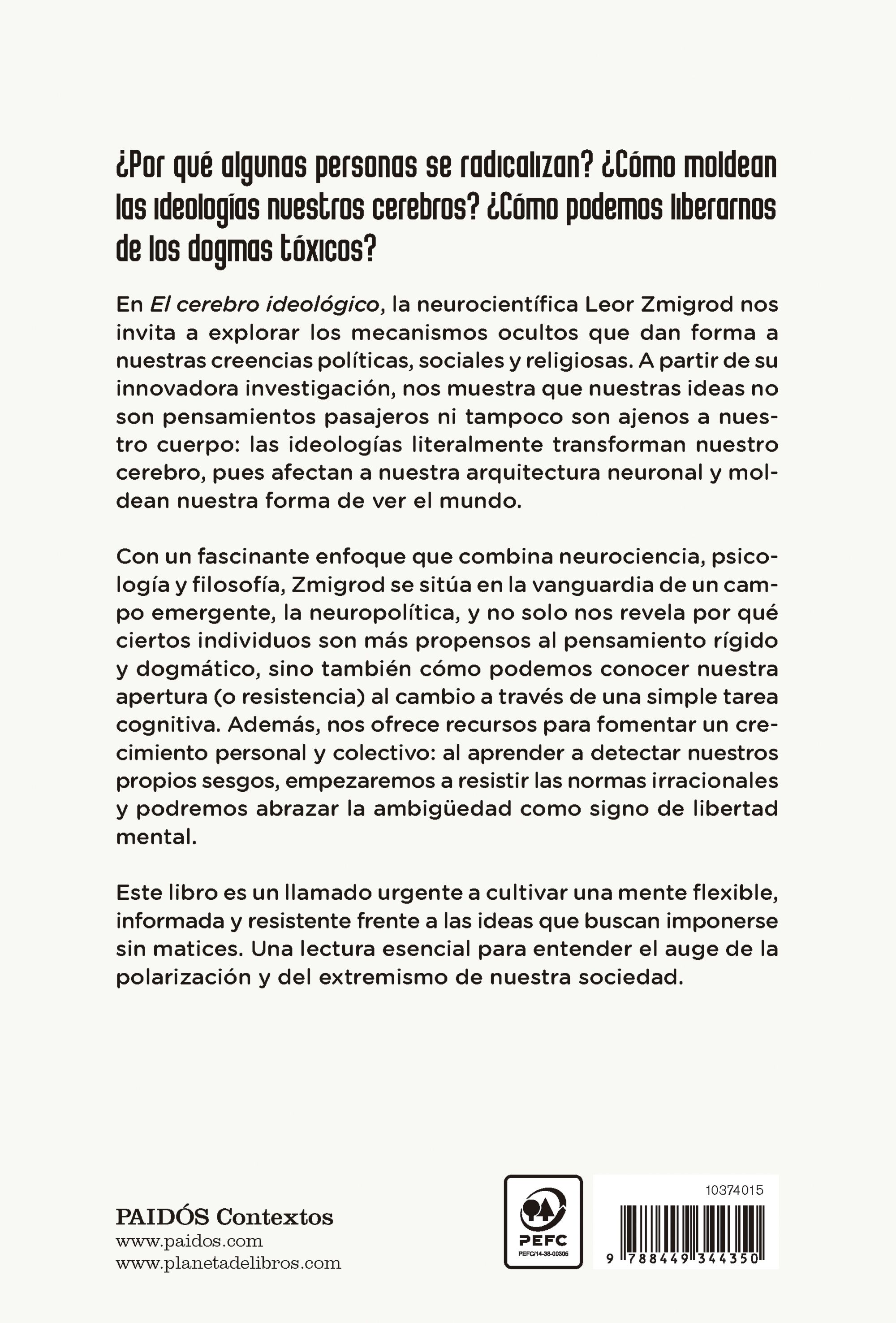 Miniatura contraportada El cerebro ideológico