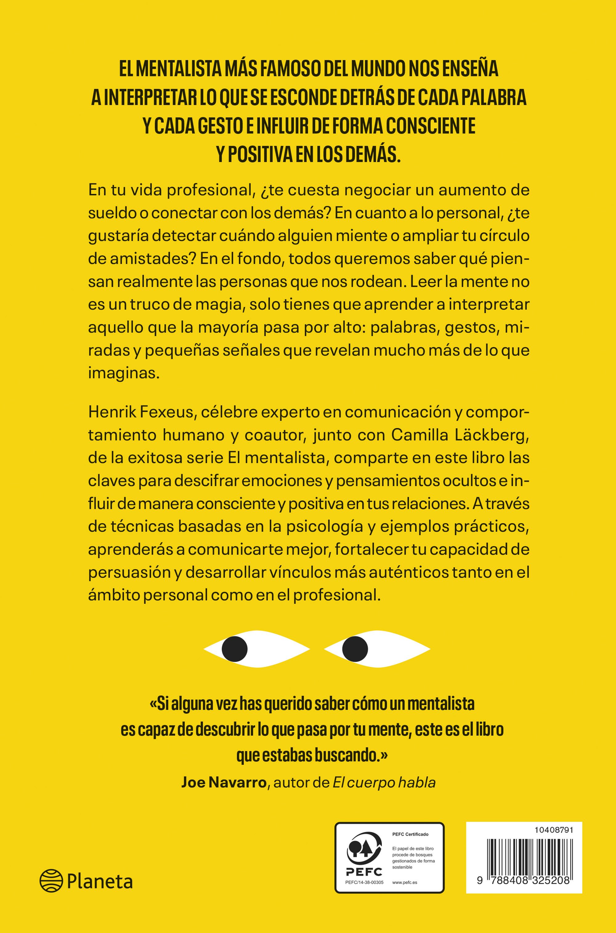 Miniatura contraportada El arte de leer la mente