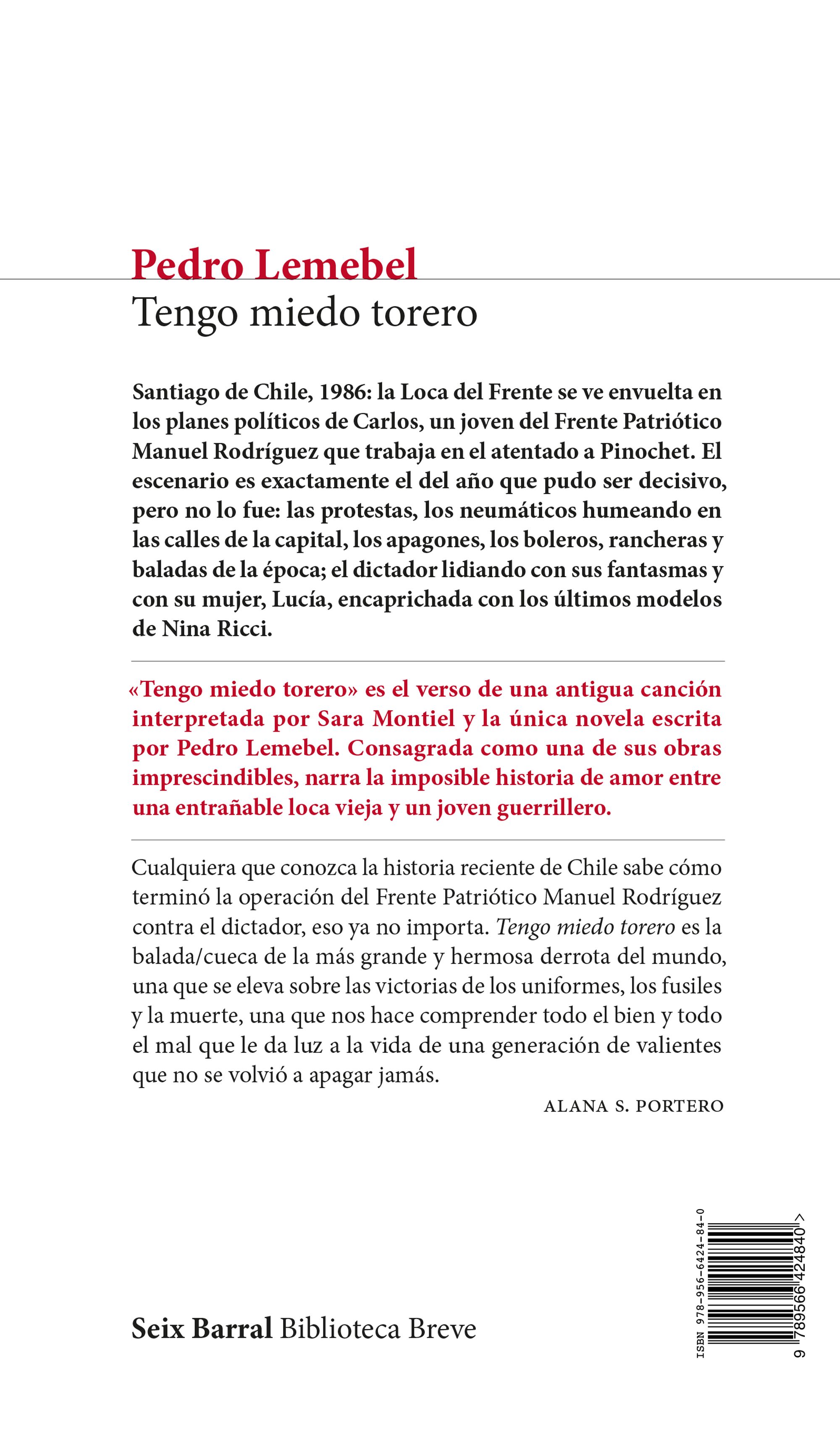 Miniatura contraportada Tengo miedo torero