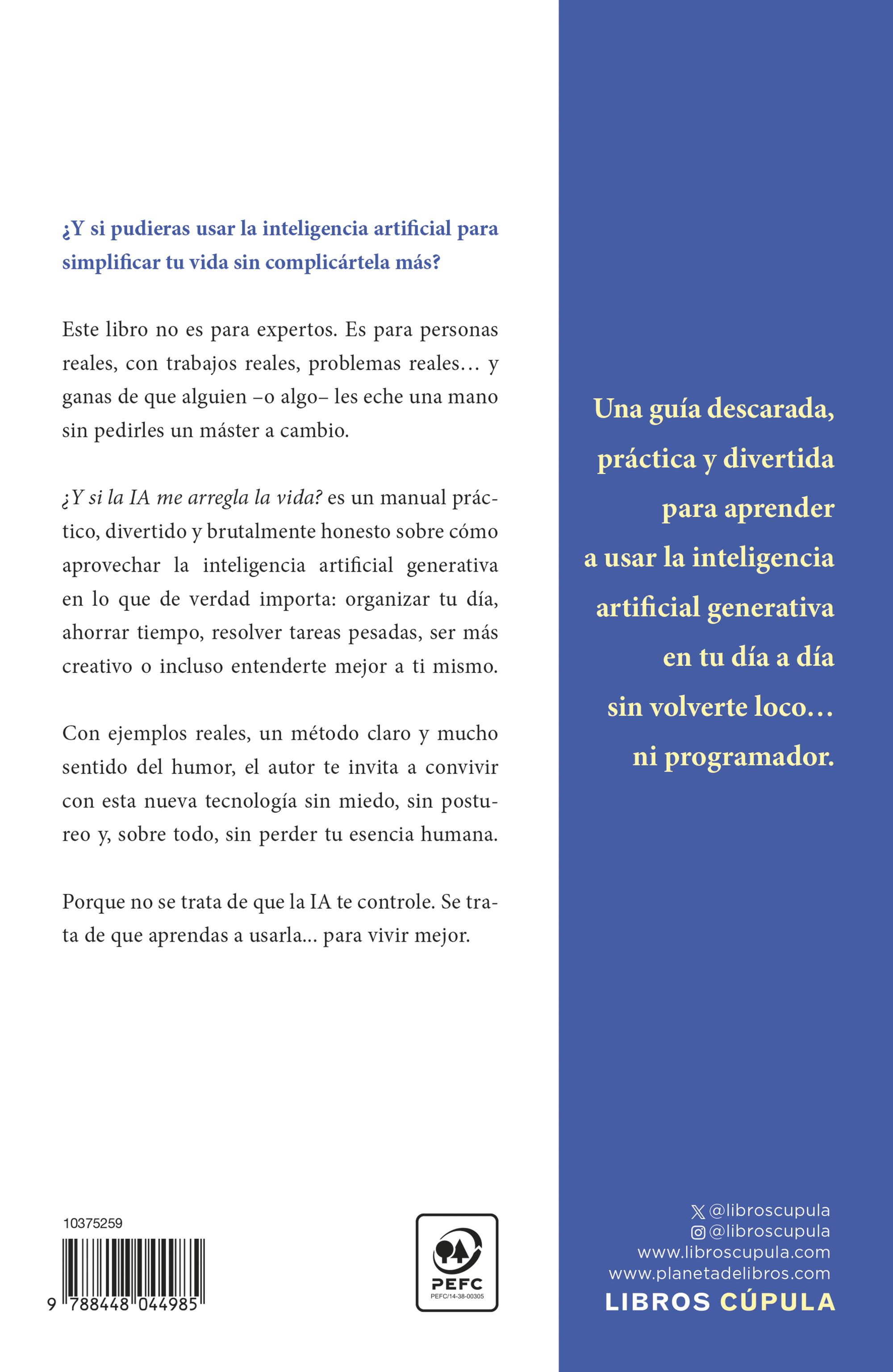 Miniatura contraportada ¿Y si la IA me arregla la vida?