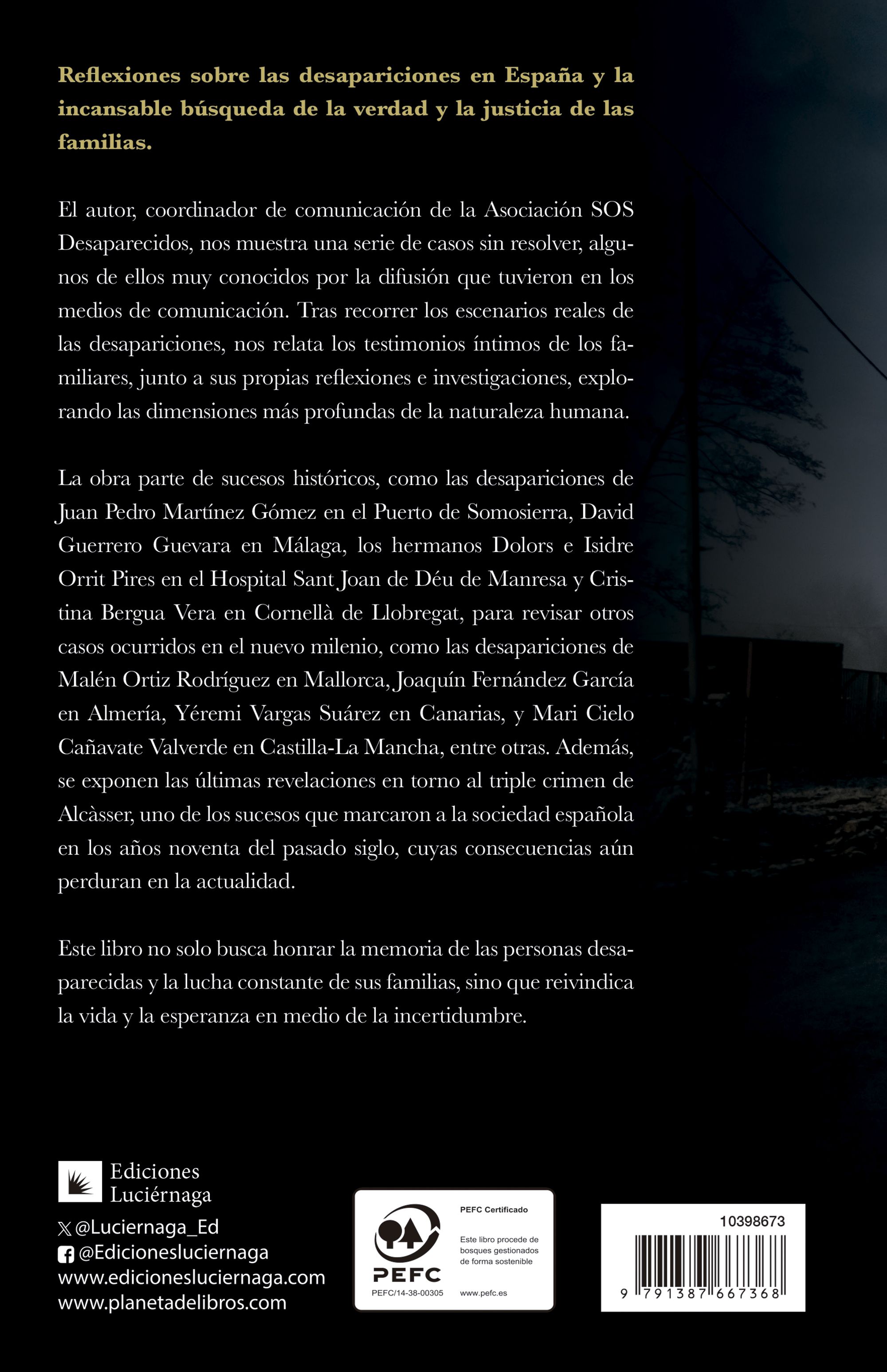 Miniatura contraportada Desapariciones