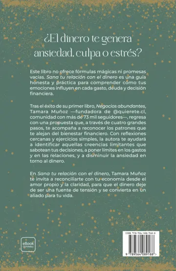 Contraportada Sana tu relación con el dinero