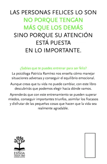 Contraportada Entrénate para la vida