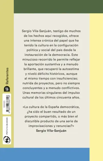 Contraportada Cultura española en democracia