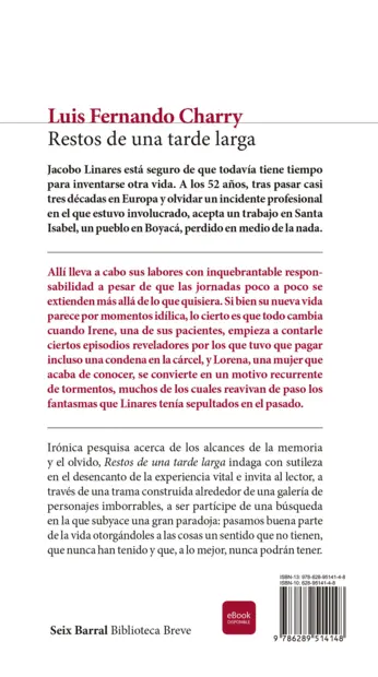 Contraportada Restos de una tarde larga