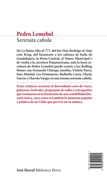 Contraportada Serenata cafiola