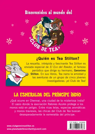 Contraportada Tea Stilton. La esmeralda del principe indio