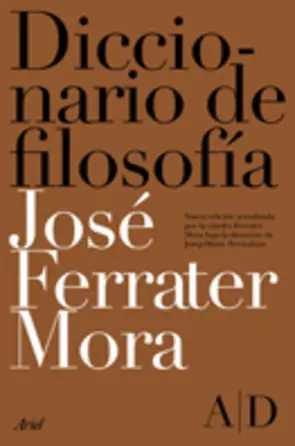 Portada Diccionario de filosofia 4Tomos J.Ferrater Mora