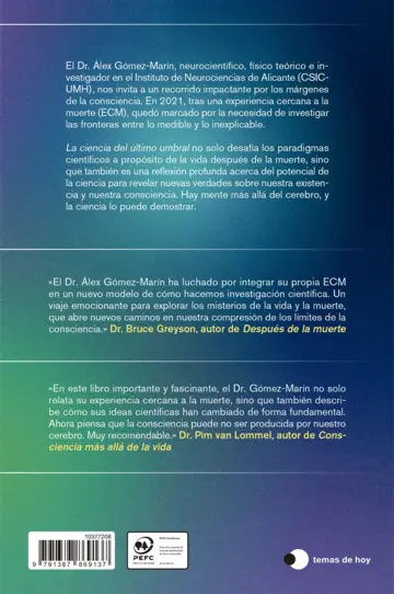 Contraportada La ciencia del último umbral