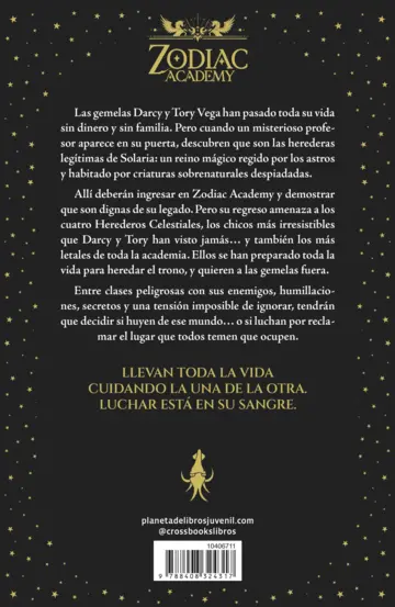 Contraportada Zodiac Academy 1. El despertar