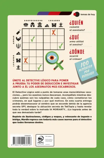 Contraportada Murdle: Muchos más crímenes por resolver