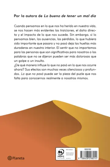 Contraportada Lo que no pasó