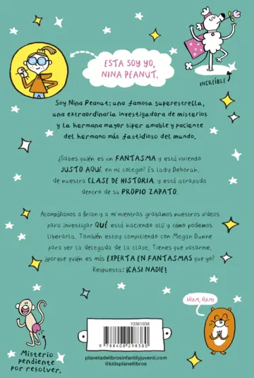 Contraportada Nina Peanut 2. Nina Peanut superdetective de misterios