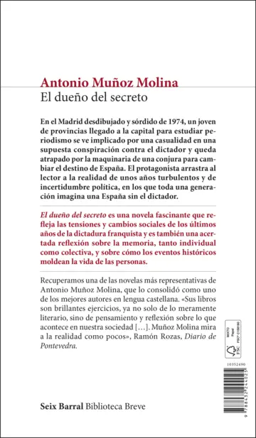 Contraportada El dueño del secreto