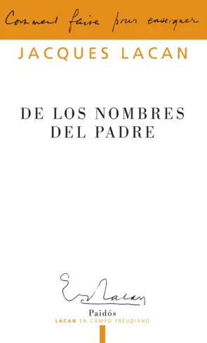 Portada De los Nombres del Padre