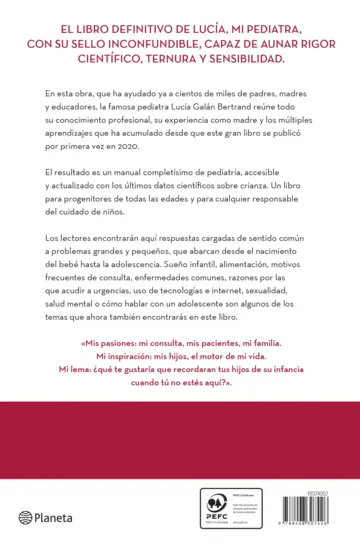 Contraportada El gran libro de Lucía mi pediatra (edición 5º aniversario)