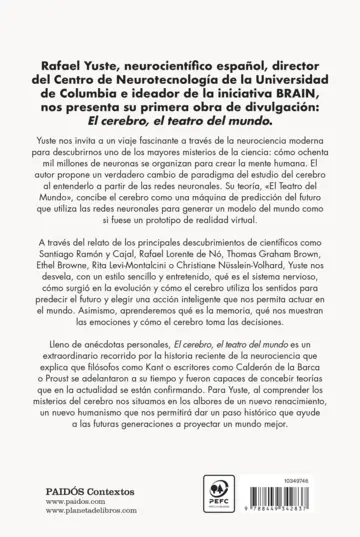 Contraportada El cerebro, el teatro del mundo