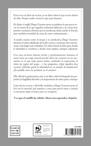 Contraportada Bajar el soufflé