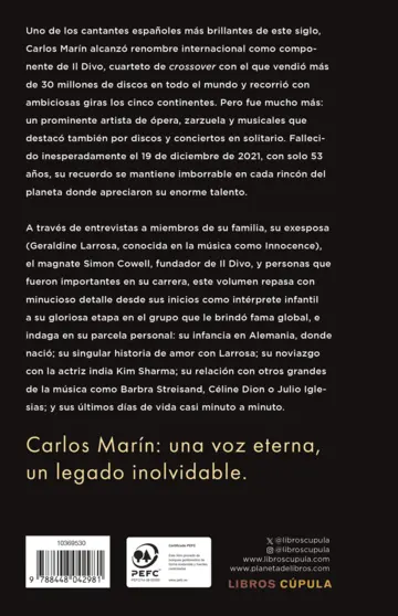 Contraportada Carlos Marín. El divo