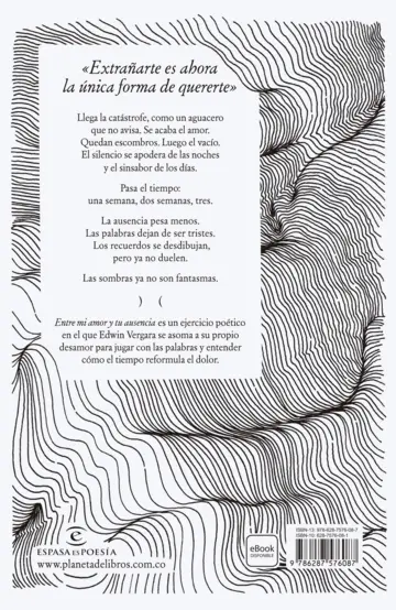 Contraportada Entre mi amor y tu ausencia