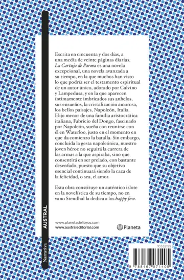 Contraportada La Cartuja de Parma