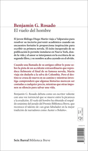 Contraportada El vuelo del hombre