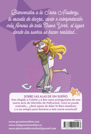 Contraportada Stars Academy 4. Sobre las alas de un sueño