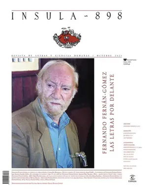 Portada Fernando Fernán-Gómez. Las letras por delante (Ínsula nº 898)
