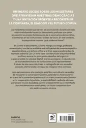 Miniatura contraportada Contra el descontento
