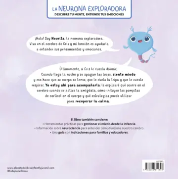 Contraportada La neurona exploradora. Tengo un nudo en la tripa