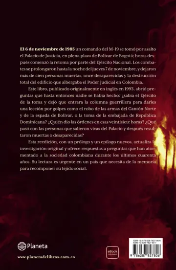 Contraportada El palacio de Justicia, una tragedia colombiana
