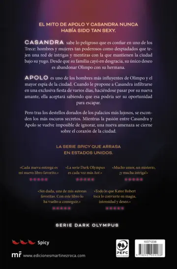 Contraportada Dioses ardientes (Radiant Sin)