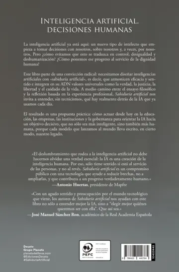 Contraportada Sabiduría artificial