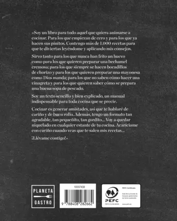 Contraportada Recetas sencillas para novatos y cocinillas. Nueva edición actualizada