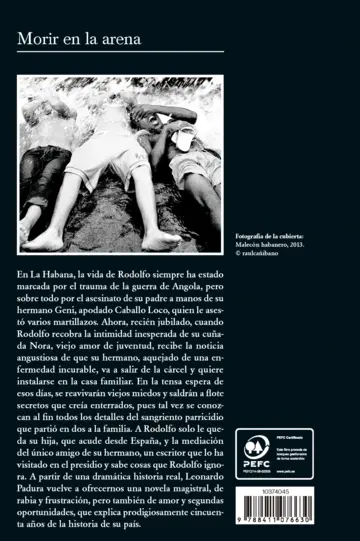 Contraportada Morir en la arena