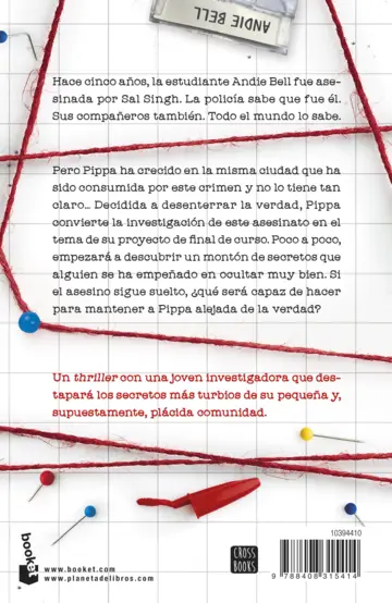 Contraportada Asesinato para principiantes. Tapa flexible