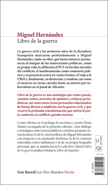 Contraportada Libro de la guerra