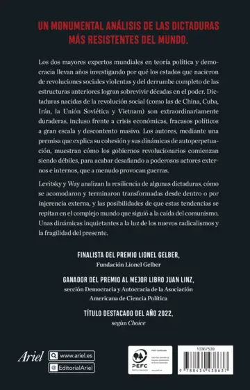 Contraportada Revolución y dictadura