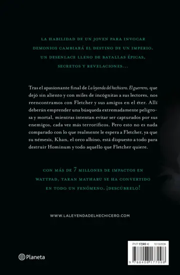 Contraportada El mago (Serie La leyenda del hechicero 3)