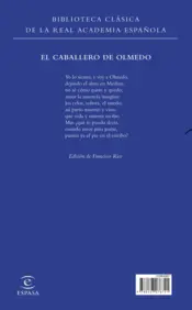 Miniatura contraportada El caballero de Olmedo