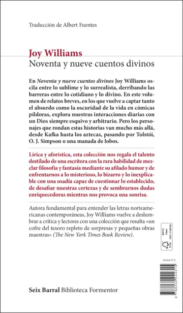 Contraportada Noventa y nueve cuentos divinos