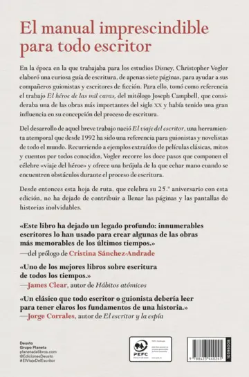 Contraportada El viaje del escritor