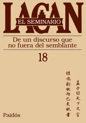 Portada El Seminario 18 (Lacan) de un discurso