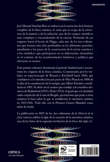 Contraportada Historia de la física cuántica