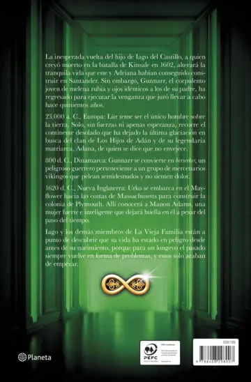 Contraportada La saga de los longevos 2. Los Hijos de Adán