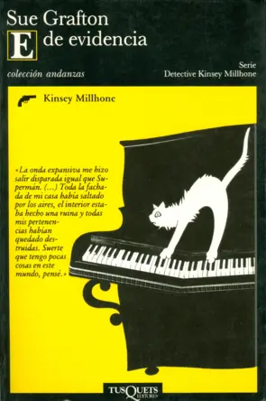 Portada Sue Grafton E de evidencia (Andanzas)
