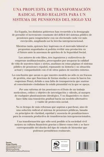 Contraportada Por una reforma de las pensiones