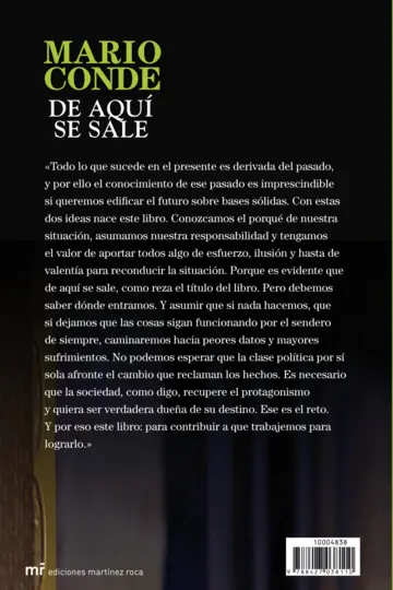 Contraportada De aquí se sale