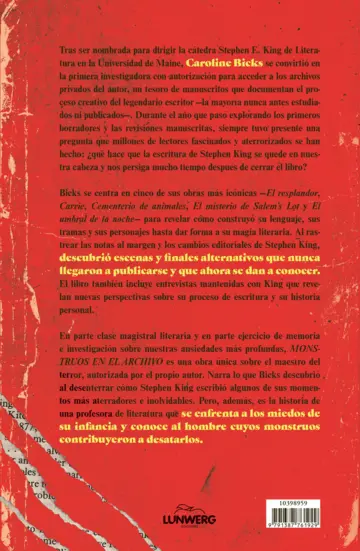 Contraportada Monstruos en el archivo