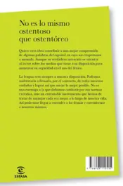 Miniatura contraportada No es lo mismo ostentoso que ostentóreo